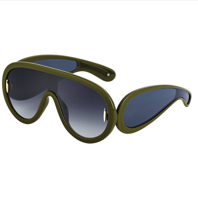 conjoined large frame sunglasses for women trendy sports cycling windproof sunglasses for men