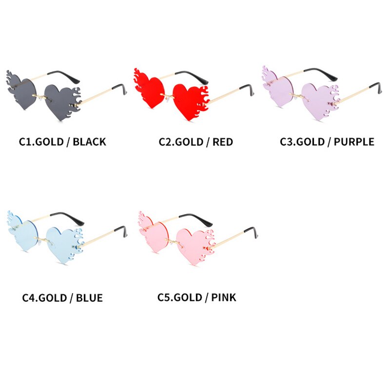 Designer Vintage Love Heart Sun Glasses