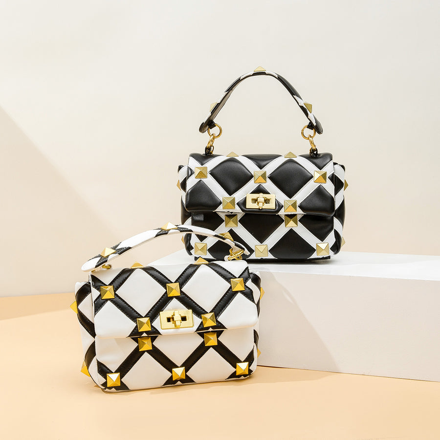 Plaid One-Shoulder Messenger Handbag