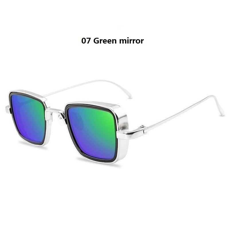 New Vintage Steampunk Sunglasses Men Women Retro Metal Square