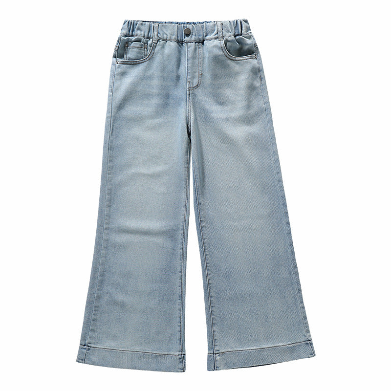 Girls' Denim Stylish Kids Pants