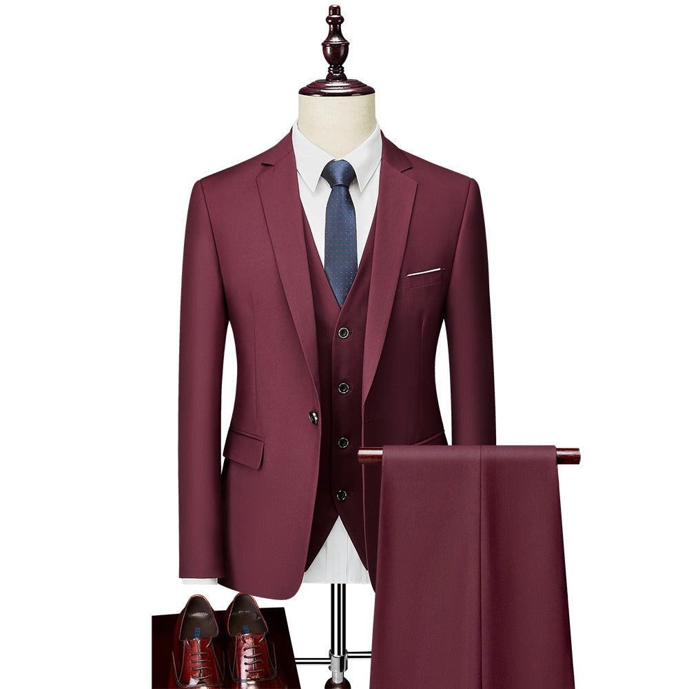 3 piece men's wedding suits Blazer+ pants + vest