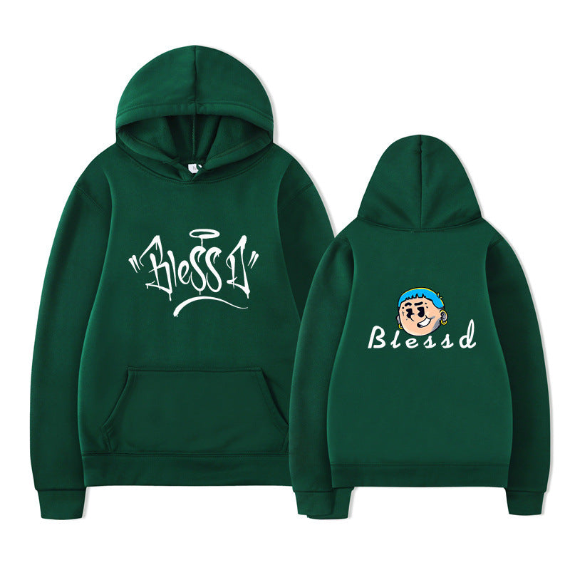 Blessd  Logo Pullover Hoodies Sweatshirt