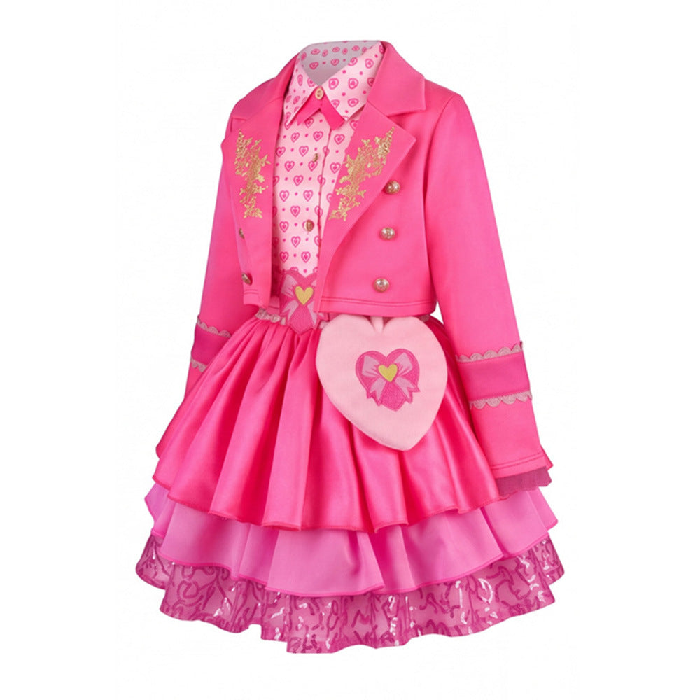 New Descendants Chami Cosplay Costume Pink Halloween Children's Dress Set