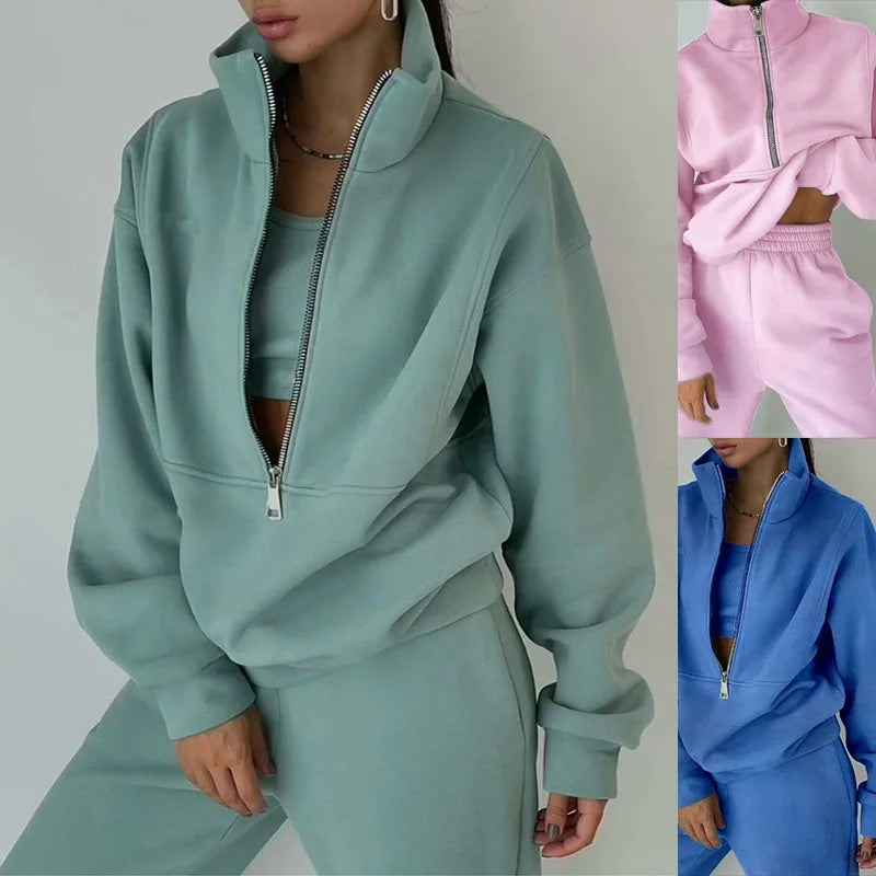 2 PCS Sets Sweatshirts Pullover Hoodies Pants Suit Home Sweatpants Trousers Outfits NEW