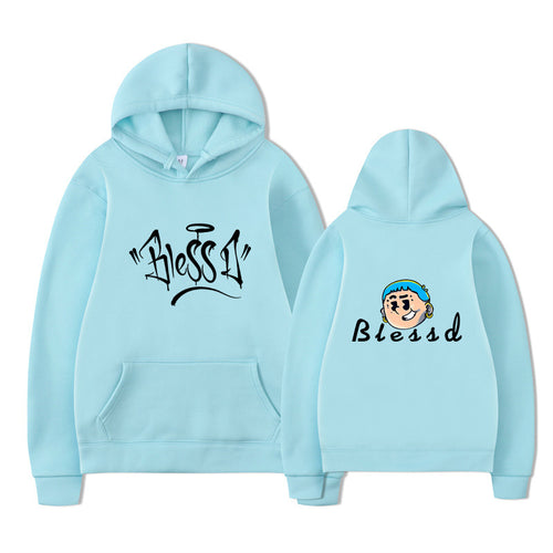 Blessd  Logo Pullover Hoodies Sweatshirt
