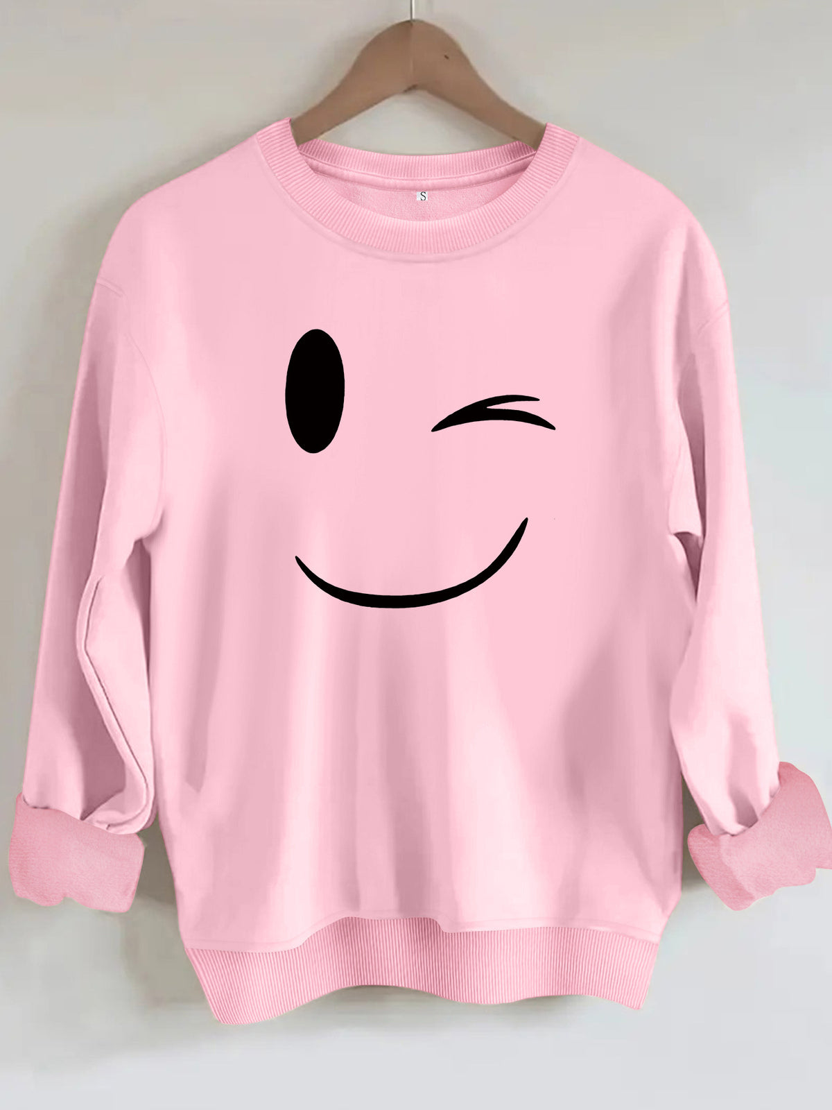 Loose velvet sweatshirt