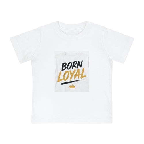 Born Loyal Baby T-Shirt – Gold Crown Newborn Tee
