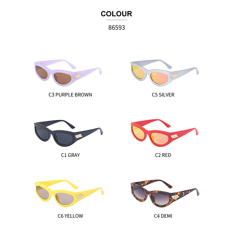 Punk Style Small Box Sunglasses for Men , Sports Cycling Sunglasses for Women
