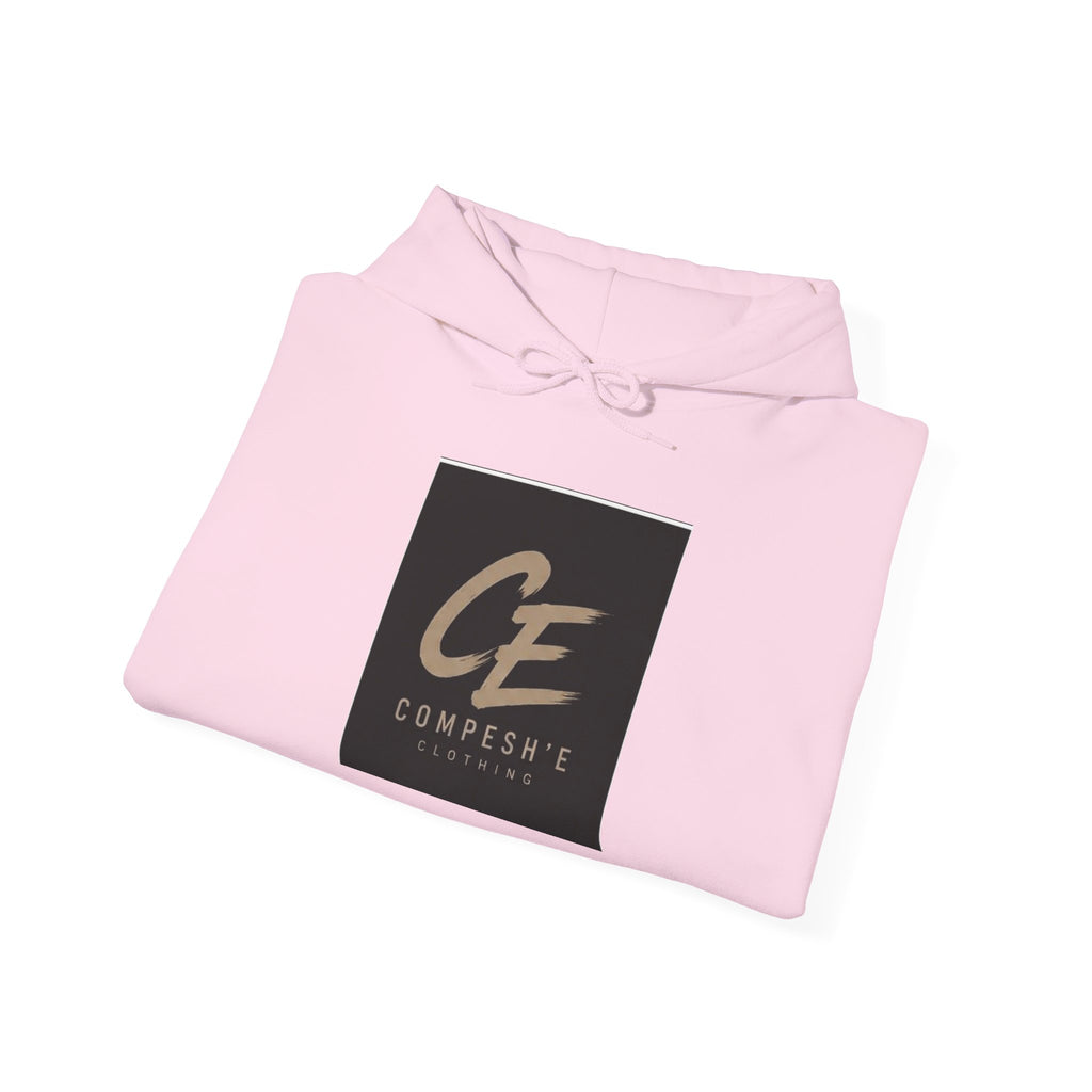 COMPESH'E   Logo Hoodie — Minimal Brushed Gold Graphic Pullover