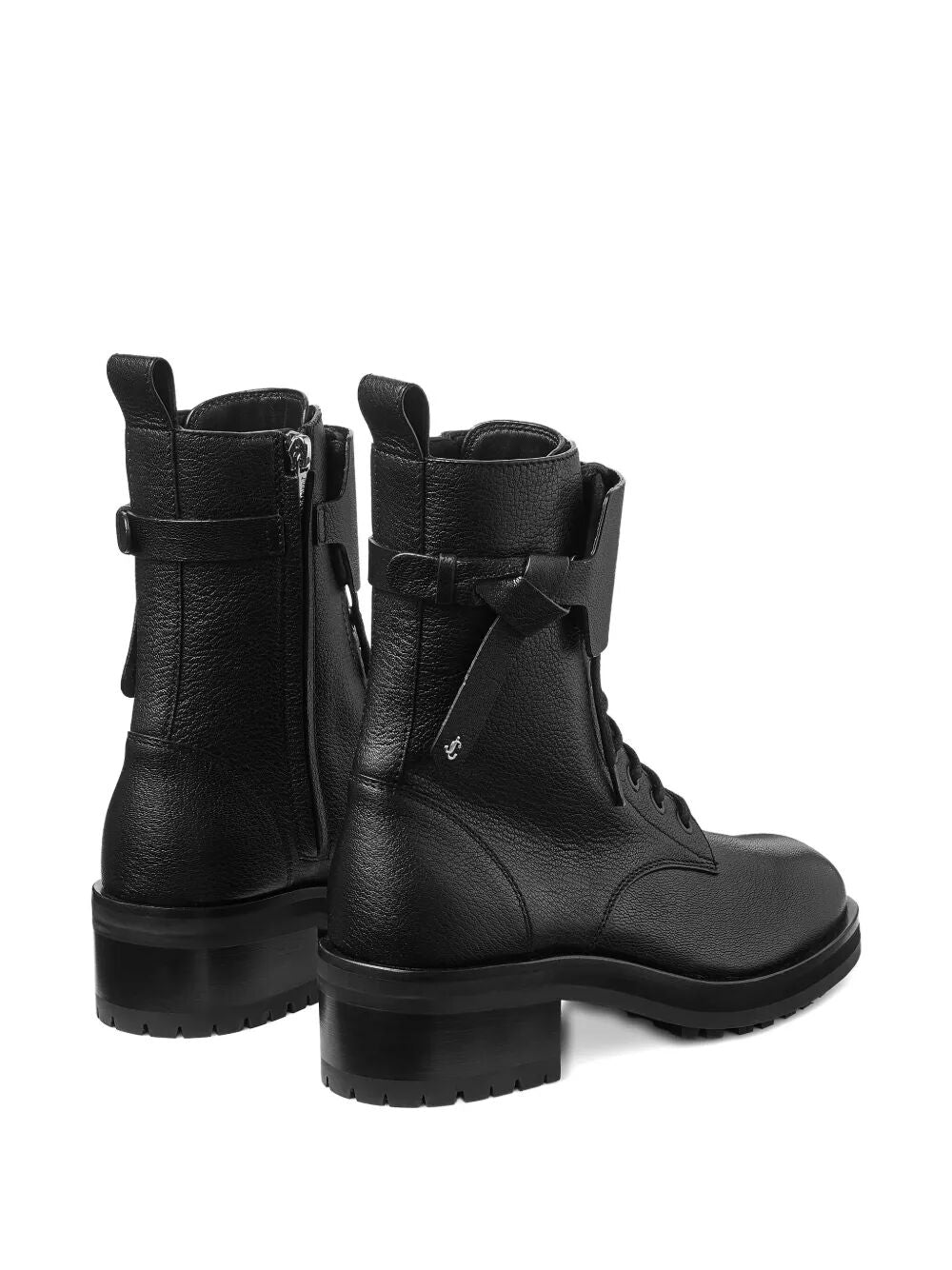 Jimmy Choo Women Rosabel Leather Lace-Up Combat Boots