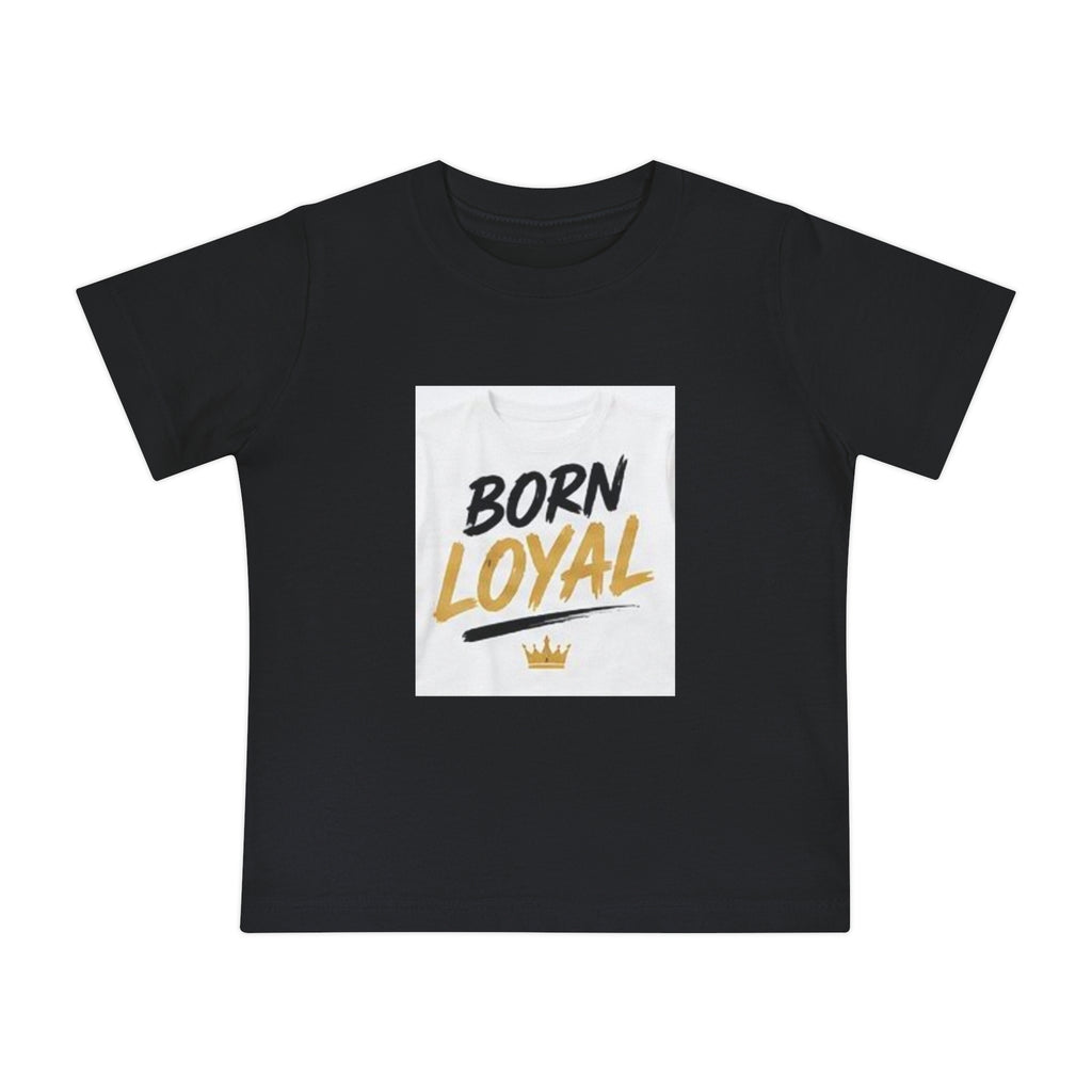 Born Loyal Baby T-Shirt – Gold Crown Newborn Tee