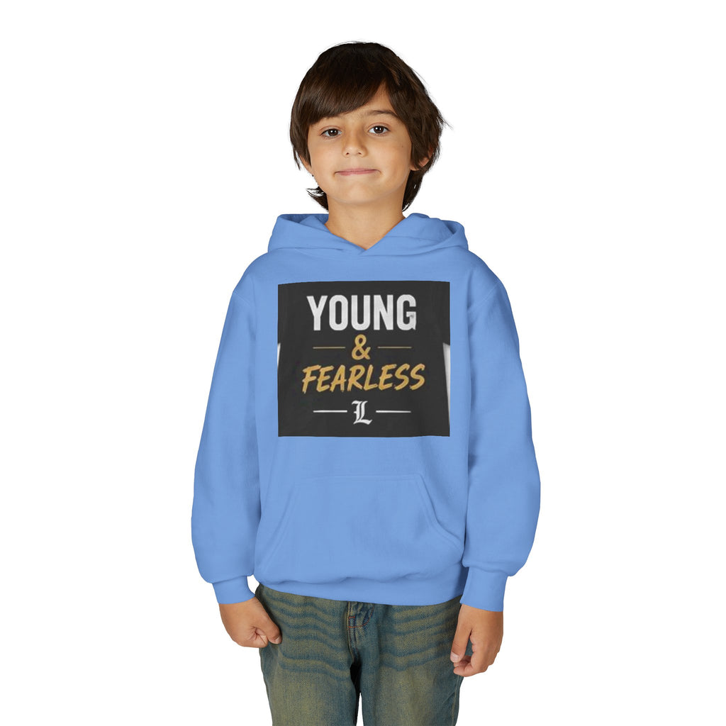 Youth Hoodie — "Young & Fearless" Motivational Pullover