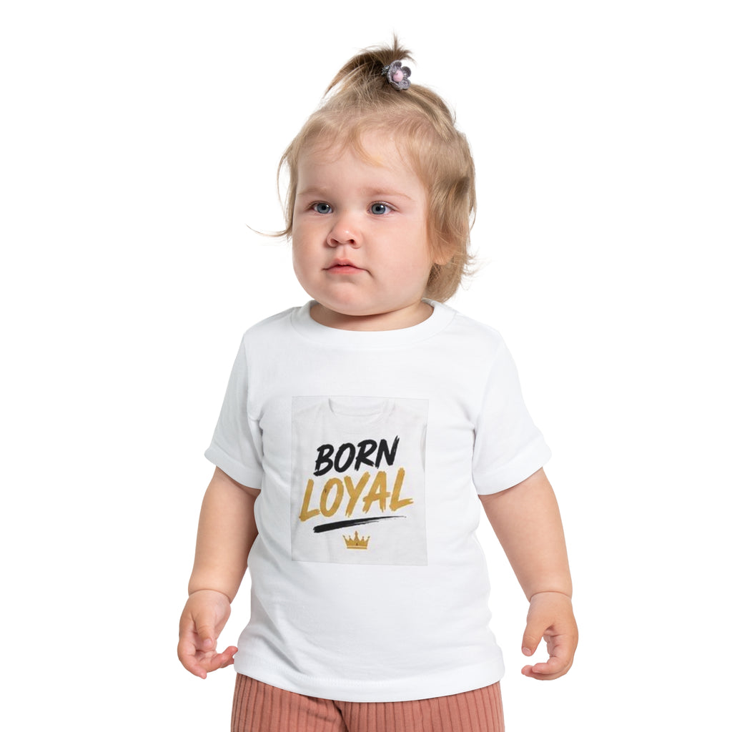 Born Loyal Baby T-Shirt – Gold Crown Newborn Tee