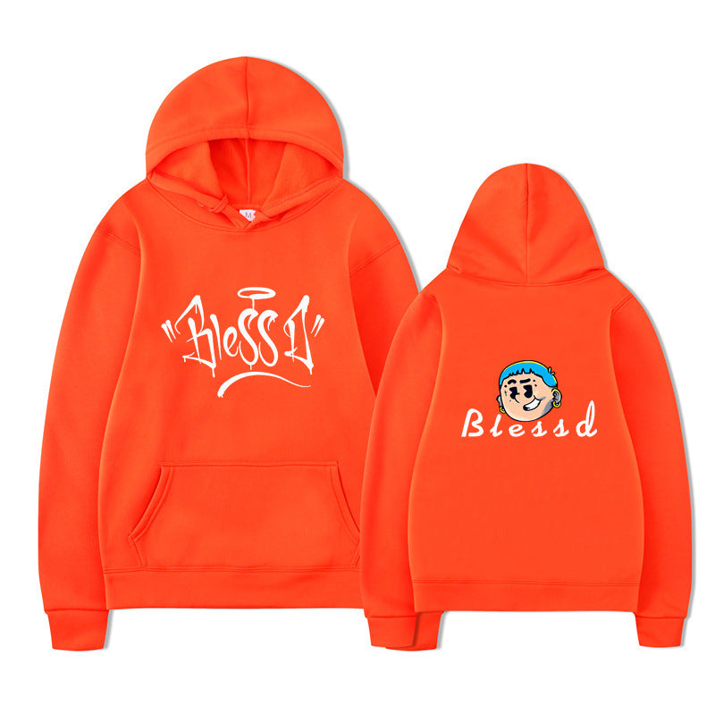 Blessd  Logo Pullover Hoodies Sweatshirt