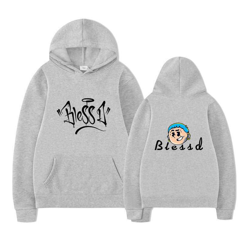 Blessd  Logo Pullover Hoodies Sweatshirt