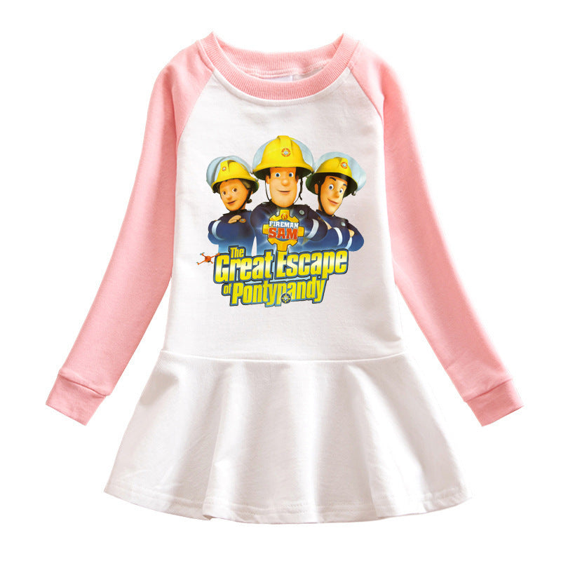 Cartoon hoodie girl dress