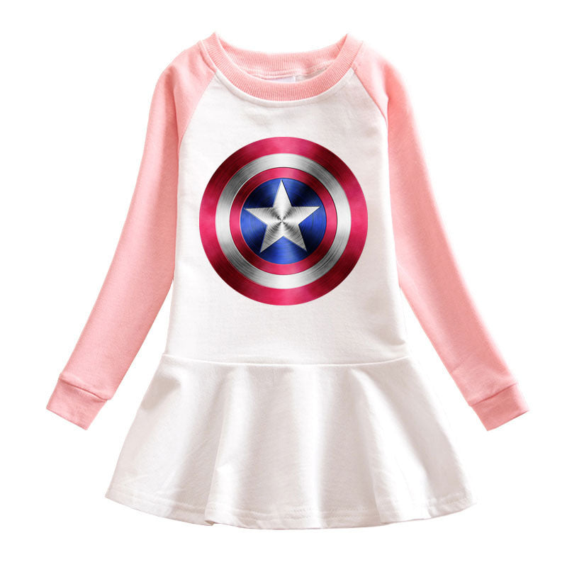 Cartoon hoodie girl dress