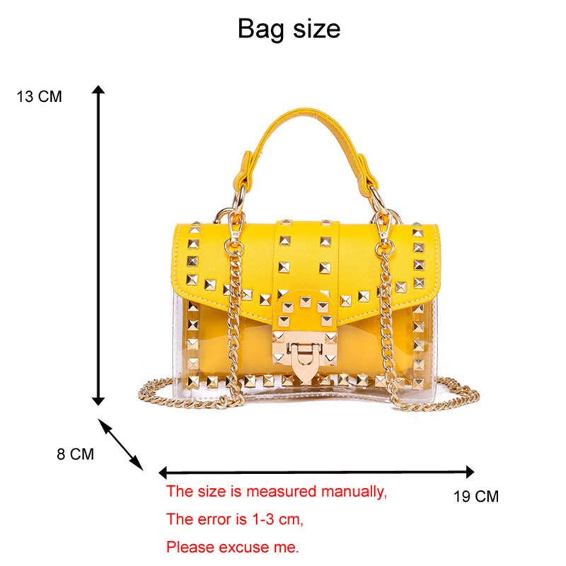 New chains rivet elegant women handbag