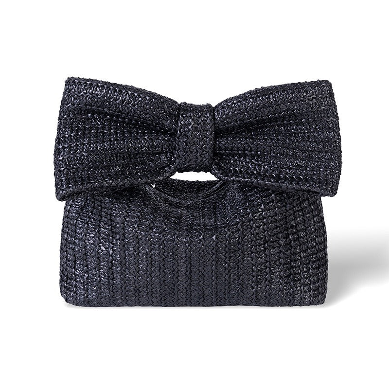 Bow woven   cross-border small handbag