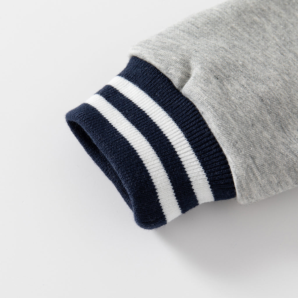 Boy's Fleece Baseball Jacket Casual Long Sleeve