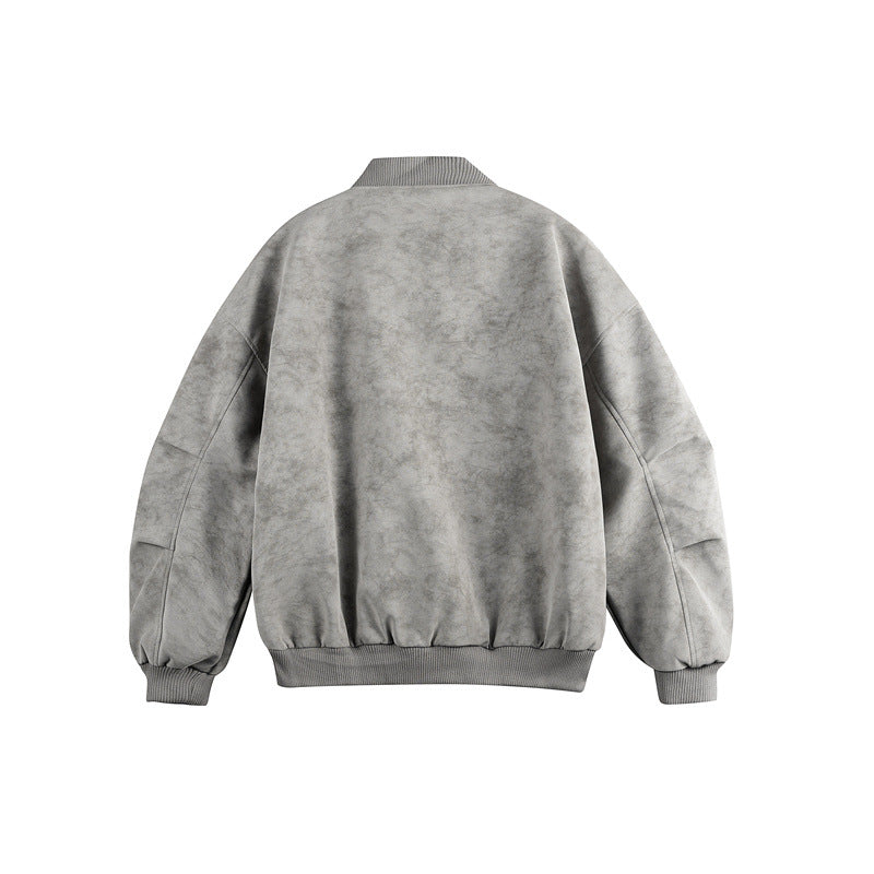 Simple Couple Casual Baseball Jacket Men and Women Outerwear