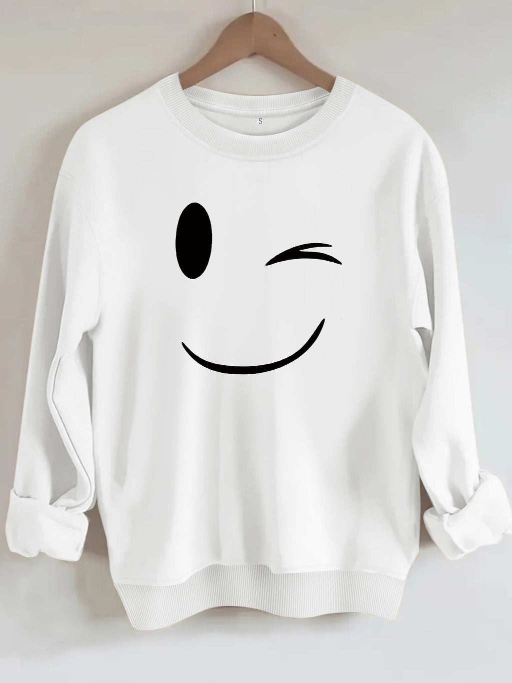 Loose velvet sweatshirt