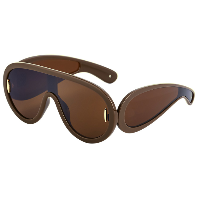 conjoined large frame sunglasses for women trendy sports cycling windproof sunglasses for men