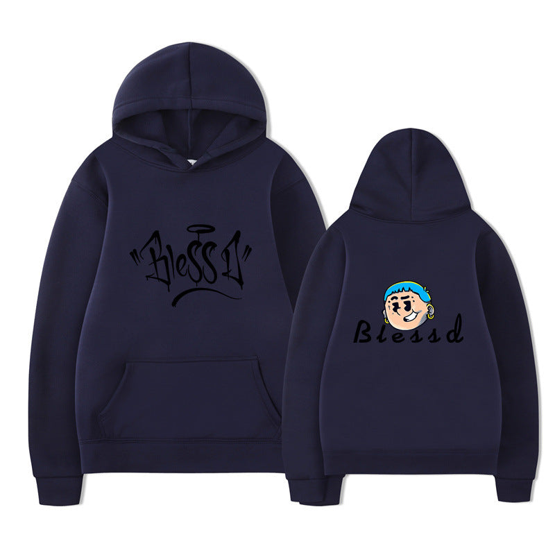 Blessd  Logo Pullover Hoodies Sweatshirt
