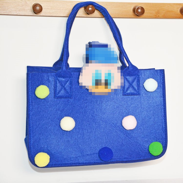 New Female   Cartoon Handbag, Hand Carry Small Square Bag