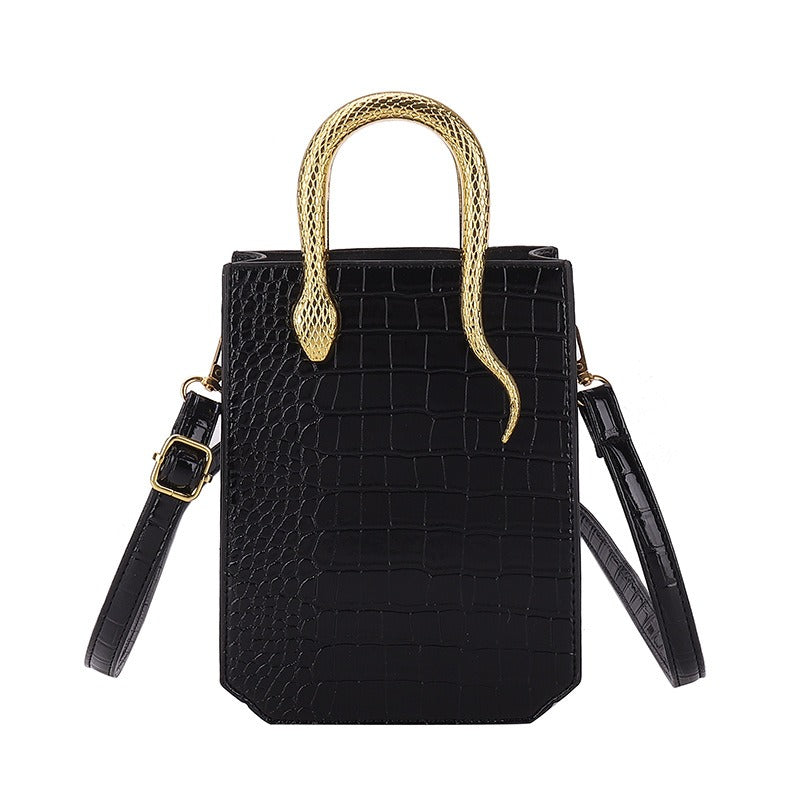 Stone Pattern Crossbody Tote Bag