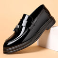 Leather   business formal,   soft soled, black men's shoes