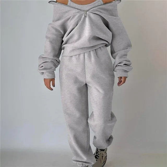 2 PCS Sets Sweatshirts Pullover Hoodies Pants Suit Home Sweatpants Trousers Outfits NEW