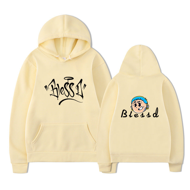 Blessd  Logo Pullover Hoodies Sweatshirt
