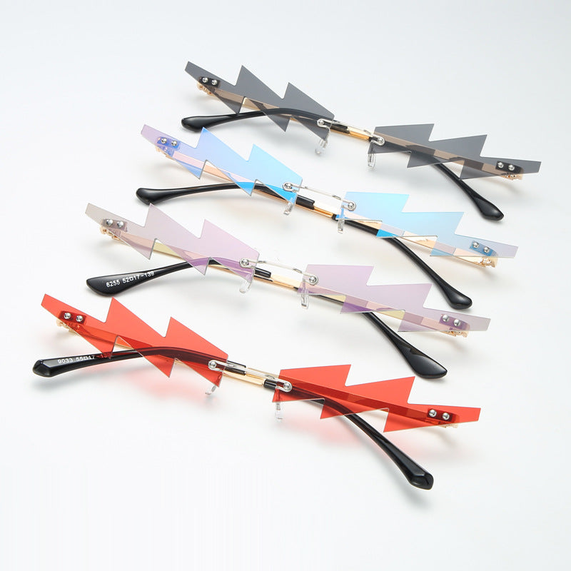 Frameless Punk Sunglasses Men And Women Hipster Retro  Sunglasses