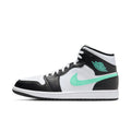 Jordan Nike Air 1 Mid Mens Shoes White/Green Glow-Black DQ8426 103 - Size 11.5