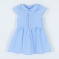 short-sleeve woven cotton dress for kids