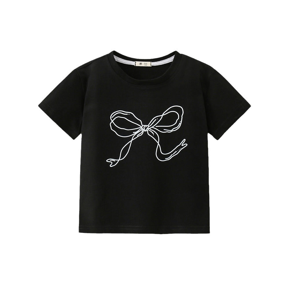Kids' T-Shirt with Bow Print