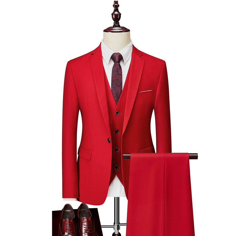 3 piece men's wedding suits Blazer+ pants + vest
