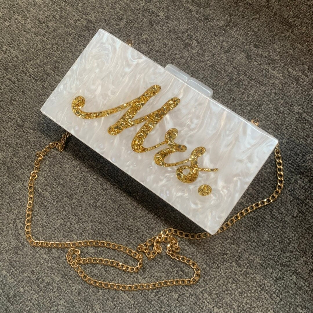 Mrs Letter Evening Bags, Bridal Clutches Bag