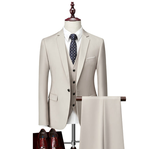3 piece men's wedding suits Blazer+ pants + vest