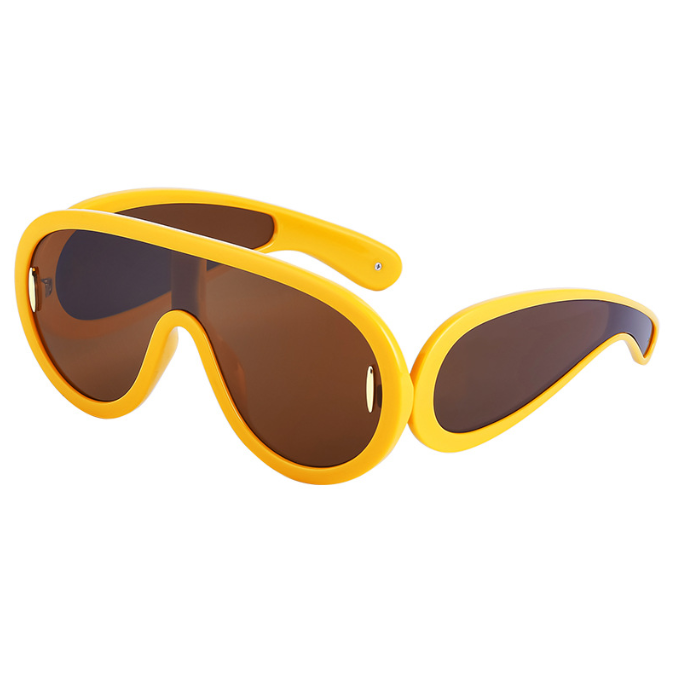 conjoined large frame sunglasses for women trendy sports cycling windproof sunglasses for men