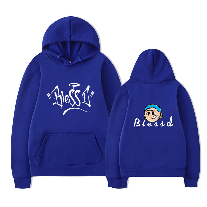 Blessd  Logo Pullover Hoodies Sweatshirt