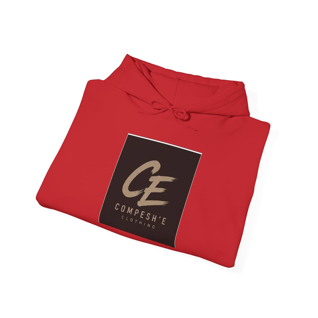 COMPESH'E   Logo Hoodie — Minimal Brushed Gold Graphic Pullover