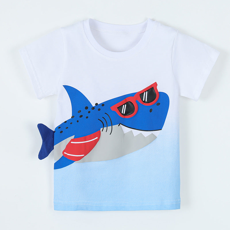Kids' T-Shirt Round Neck Short Sleeve