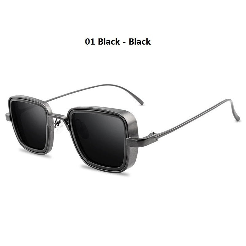 New Vintage Steampunk Sunglasses Men Women Retro Metal Square
