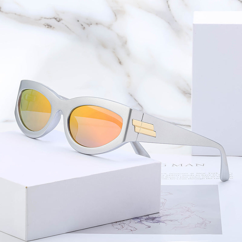 Punk Style Small Box Sunglasses for Men , Sports Cycling Sunglasses for Women
