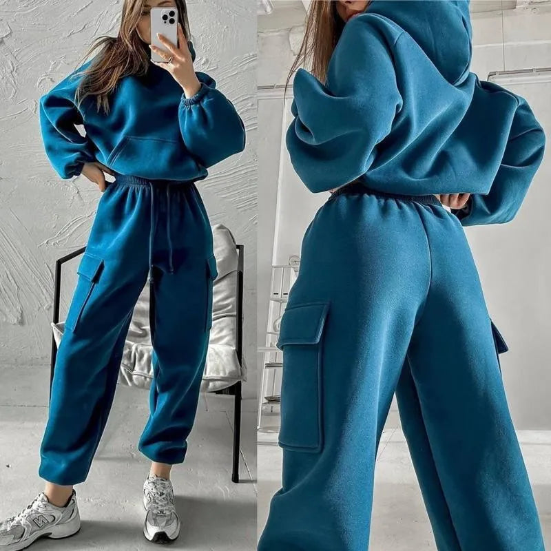 Women Two Pieces Sweatshirts trousers sets