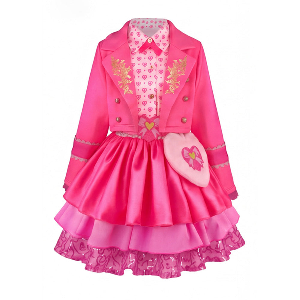 New Descendants Chami Cosplay Costume Pink Halloween Children's Dress Set