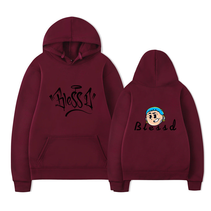 Blessd  Logo Pullover Hoodies Sweatshirt